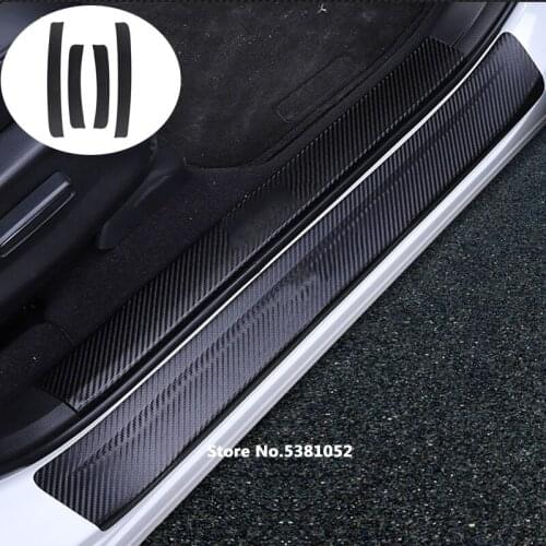 Car Door Sill Protector Scuff Plates Leather Door Pedal Sticker For Toyota Avalon 2019 Accessories 2007-2014 Styling Moldings