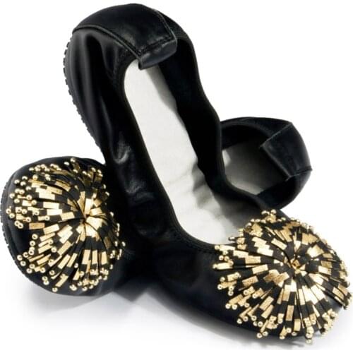 Luxury Shoes Women Designers Ballet Flats Genuine Leather Woman Casual Flat Shoe Firework Tassel Wedges Shoes For Women Loafers