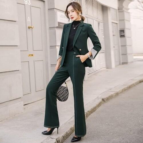Womens suit uniform suit womens new fashion temperament suit suit trousers suit business office workwear two-piece set