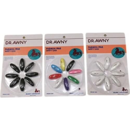 8piece/pack Casual Plastic Safety Pin Muslim Hijab Scarf Pin Collar Neck Brooch Accessories Simply Style