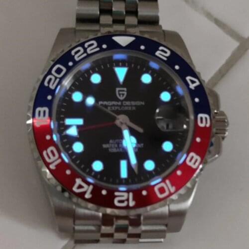 2020 PAGANI DESIGN Luxury Brand Men GMT Automatic Mechanical Watch 40MM Sapphire 100M Waterproof Clock Watches Relogio Masculino