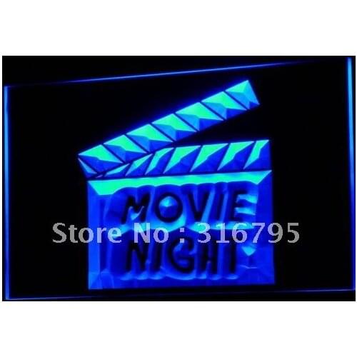 I707 Movie Night Film Cinema Bar Beer LED Neon Light Light Signs On/Off Switch 20+ Colors 5 Sizes