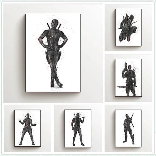 Superhero Canvas Painting Anime Poster Deadpool HD Pictures Living Room Home Decoration Painting Children Christmas Gifts