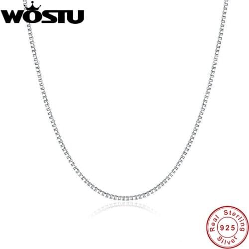 Hot Sale 45cm Real 925 Sterling Silver Chains Adjustable Necklaces Fit For Pendant Charm For Women Luxury S925 Jewelry CQA008