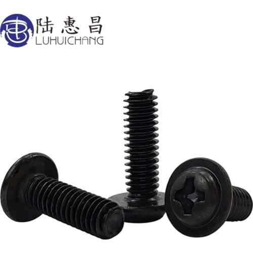 LUCHANG Round head carbon steel PWA Screws Self-tapping Screws black with Padded M3 M2 M2.5 Screws