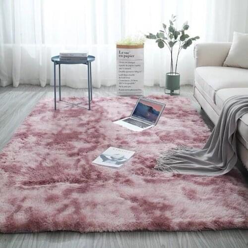 Carpet Tie Dyeing Plush Soft Carpets For Living Room Bedroom Anti-slip Floor Mats Bedroom Water Absorption Carpet Rugs