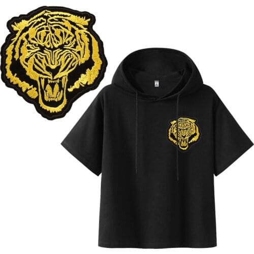 Tiger vegetable fruit Heat Transfer Patches For Stripe Clothes Patch A-level Washable Iron On Applique DIY Clothing Sticker
