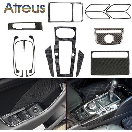 New 3D Carbon Fiber Interior Car Sticker Door Bowl Reading Light Geas Shift Air Outlet Trim For Audi A3 8V Accessories 2012-2017