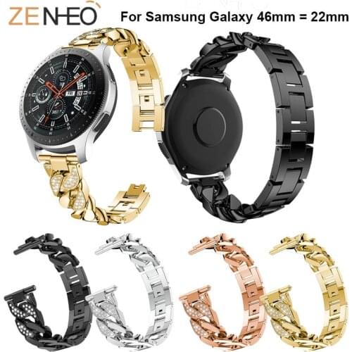 Luxury Metal Strap 46mm wristband For Samsung Galaxy Watch Bracelet fashion watchband For Samsung Galaxy watch Bands 22mm Straps