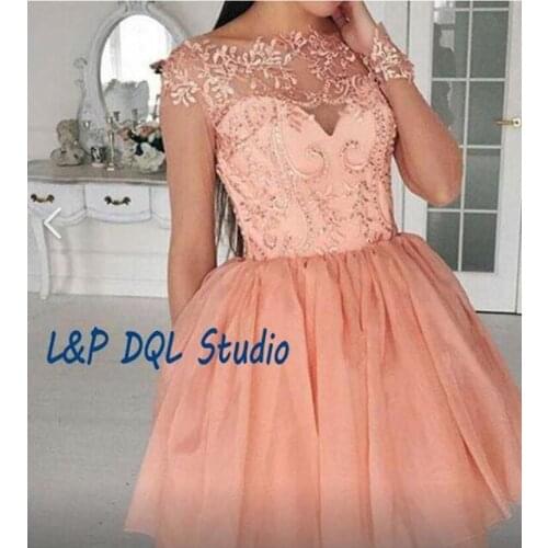 Sexy Short Prom Dresses Pleats Tulle Bottom Ball Gown Party Dress High Waist Zipper Back