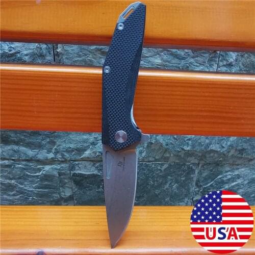 Folding Knife High Quality Outdoor D2 Steel Blade G10 Handle Flipper Ball Bearing Tactical Camping Survival Hunting Pocket Knive