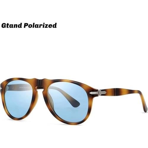 Gtand 2021 Classic Vintage 649 Pilot Star Style Blue Polarized Sunglasses Men Women Driving Fashion Brand Design Sun Glasses