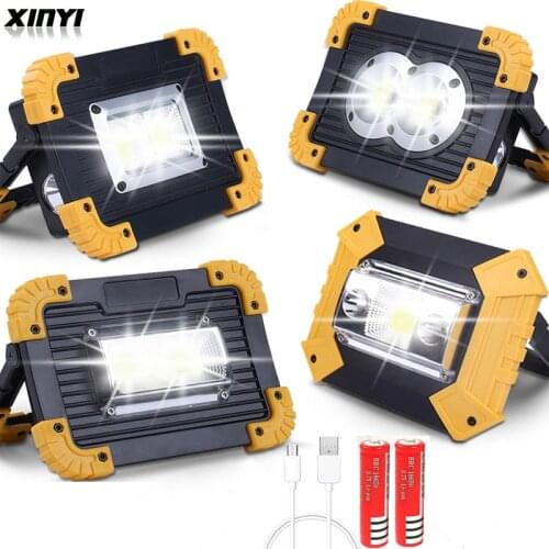 Super Bright Led Work Light 100W Portable Spotlight 3000lm Rechargeable for Outdoor Camping Lampe Led Flashlight by 18650