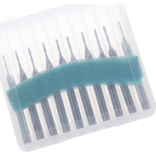 10Pcs/Set 1/8" 1mm Double Flute Spiral Carbide Flat Nose End Mill CNC Router Bits 5mm CEL