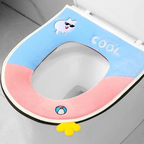 Universal Toilet Cover Coral Bathroom Toilet Seat Cover Winter Warmer Toilet Cover Household Closestool Mat Seat Case Lid Cover