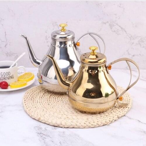 High Quality Stainless Steel Teapot Gooseneck Pour Coffee Tea Kettle Filter Strainer Pot Large capacity Gooseneck with Strainer