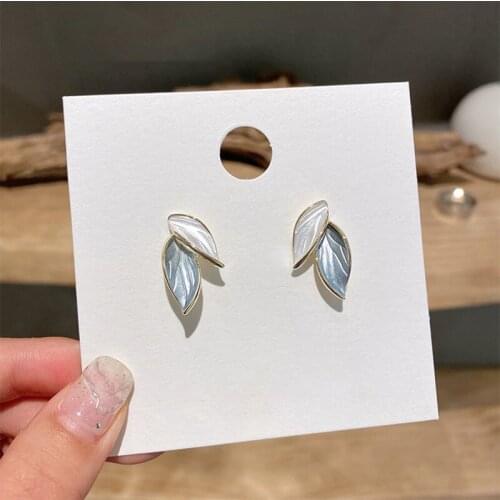 Simplicity Fashion Fresh Leaves Stud Earrings Women Elegant Design