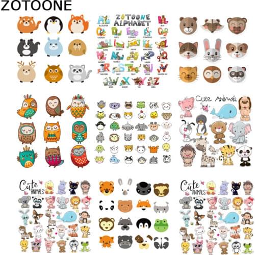ZOTOONE heat transfer Cartoon Patches Iron on Patches for Childrens T-shirt Dresses Washable Stickers applique clothes diy E