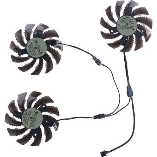 1/3pcs 75mm 2/3pin T128010SU Graphics Video Card Cooling Fan for Gigabyte GV-N970WF3OC-4GD GTX970