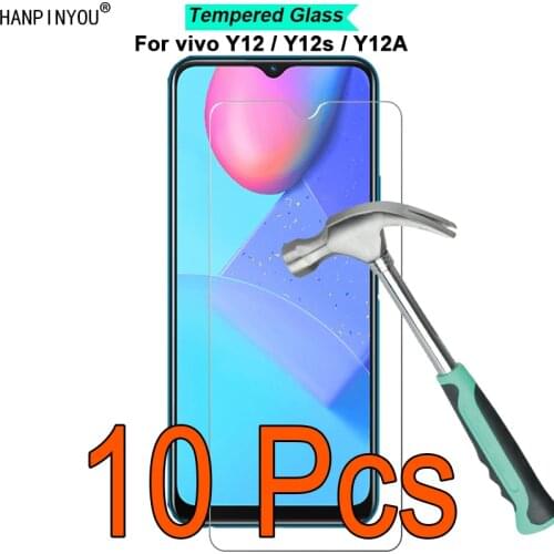 10 Pcs/Lot For vivo Y12 / Y12s / Y12A / Y12i 9H Hardness 2.5D Toughened Tempered Glass Film Screen Protector Protect Guard