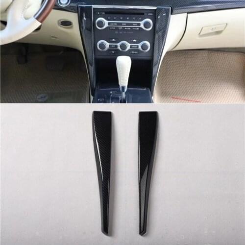For Nissan Teana 2008-2012 2PCS Car Air Conditioner Switch Knob Panel Cover Trim Carbon Fiber ABS Accessories