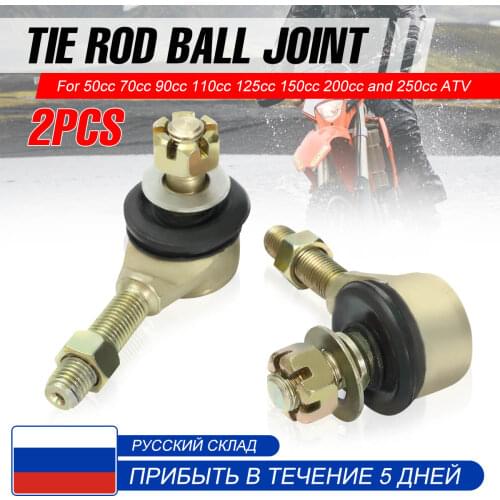 2X 10mm M10 Tie Rod End Kits Ball Joint for 50cc 70cc 90cc 110cc 125cc 150cc 200cc 250cc 300cc ATV Karting Quad Bike 4-wheeler