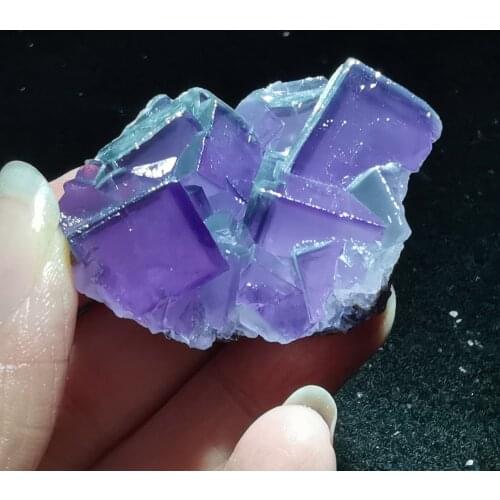 35.6gNatural rare purple fluorite cluster mineral teaching specimen CRYSTAL HEALING CRYSTAL QUARTZ GEM home decoration