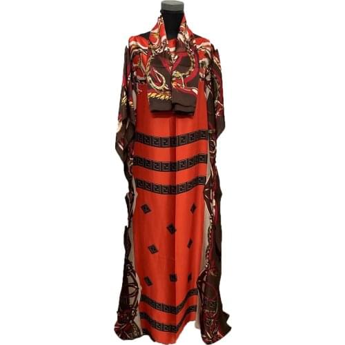 African Clothes For Women 2021 Summer Traditional Hijab Silk Bohemian Abaya Muslim Maxi Dress Eid Mubarak Muslim Long Dress