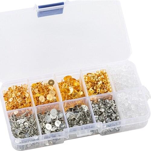 Alloy Accessories Jewelry Findings Tool Set Ear Studs Ear Plug For DIY Jewelry Making Supplies Kit Material For Earrings Trend