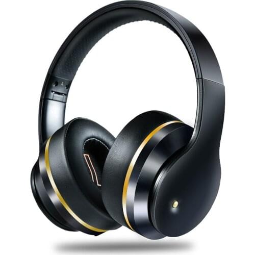 Head-mounted ANC Active Noise Cancellation Wireless Bluetooth 5.0 Headset Foldable Hifi deep bass headset with microphone