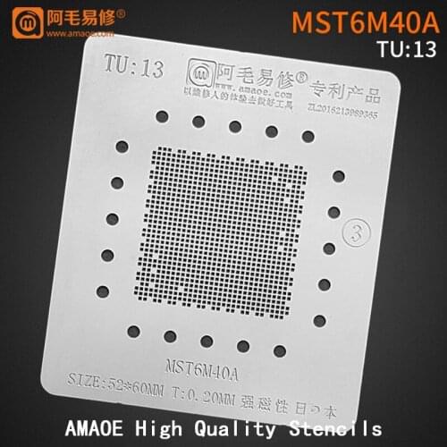 BGA Stencil For LCD TV CPU MST6M40A T968-H Chipset Reballing IC Pins Square Hole Soldering Tin Plant Net Heating Template