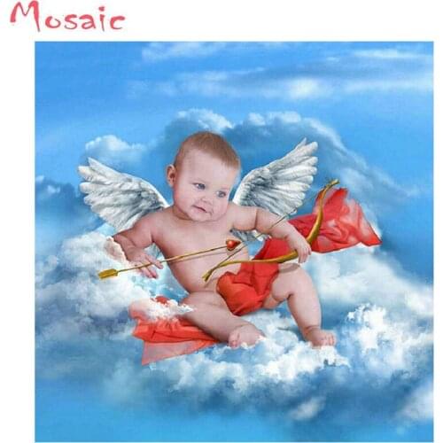 Diamond Embroidery Angel Baby Archery Diamond Cross Stitch full square/round diamond painting Home Wall Decoration Baby Angel