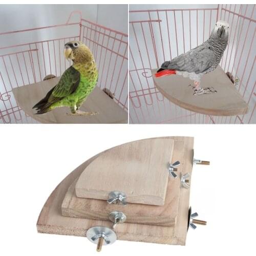 Wood Stand Platform Pet Bird Toys Parrot Rack Hamster Perches Paw Grinding Clean Cage Accessories for Gerbils Mice Wood Toys