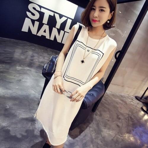Long Womens Tank Dress Cotton Women Dress Evening White Plus Size White Dress Womens Summer Dresses Loose Sleeveless Vestidos