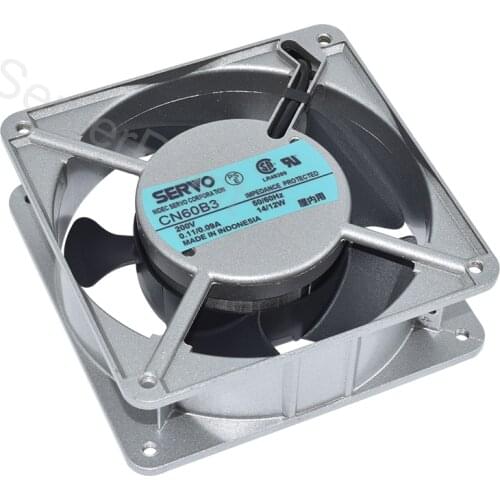 For SERVO CN60B3 200V 0.11/0.09A 50/60Hz 14 / 12W 120 * 120 * 38 Aluminum Frame Cooling Fan