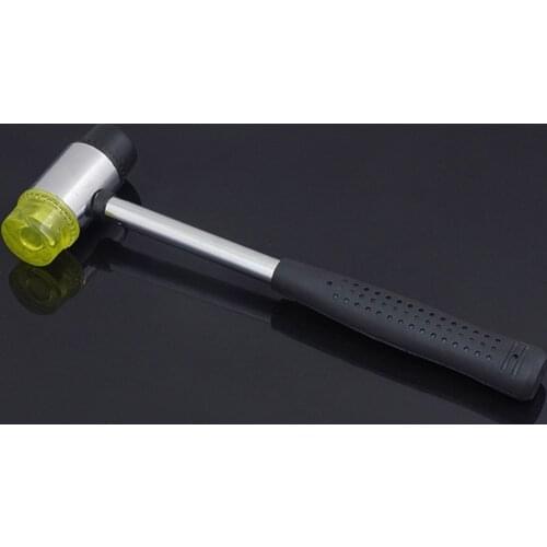 Double-headed Rubber Hammer Long Handle Hand Tool Installation Protection Glass Window Bead Hammer Nylon Head Tool