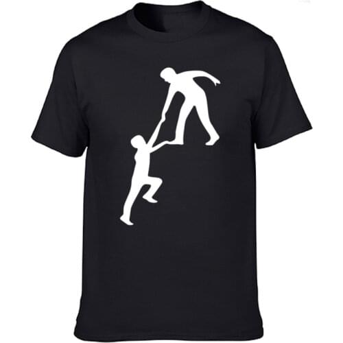Creative Man Climbing Funny Helping Hands T Shirts Men Summer Cotton Harajuku Short Sleeve O Neck Streetwear T-shirt Tops XS-3XL