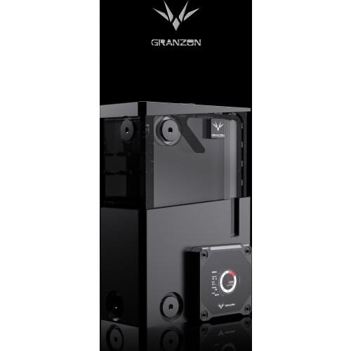 Granzon GE-A180 Square Reservoir Pump Box 2 In 1 Combo Digital Display DDC Pump Combination, High Lift And Large Flow Simulation
