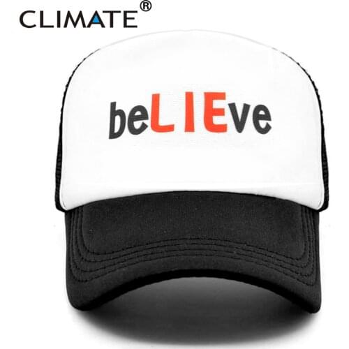 CLIMATE Lie in Believe Lie Cap Hat Lie in Believe Mesh Trucker Cap Cool Summer Caps Hat for Men Women Youth