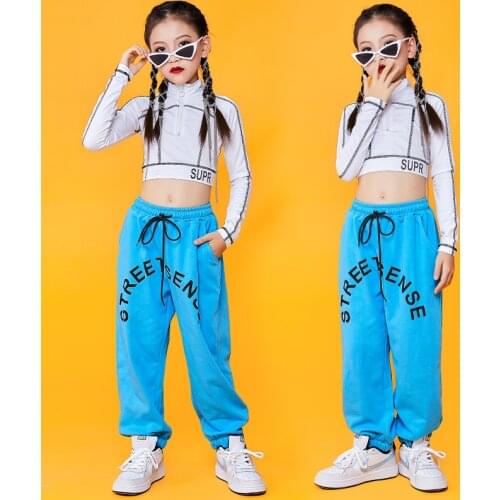 2021 Jazz Dance Costumes Long Sleeved Tops Loose Pants Suit Dancers Outfits Ballroom Hip Hop Dance Practice Rave Clothes DN9453
