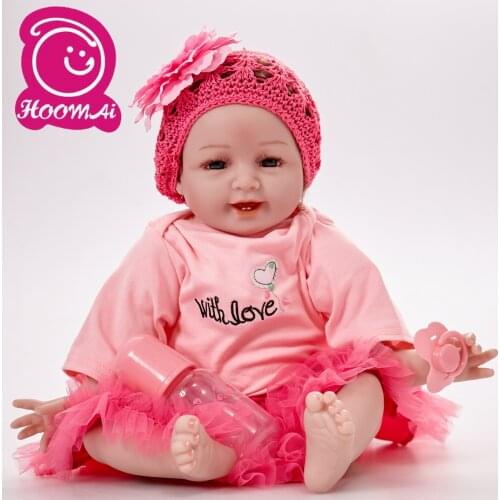 22" Eco-friendly PP Cotton Body Angle Laughing Newborn Dolls Mummy Pregnant Gifts Wedding Presents Kids Toys