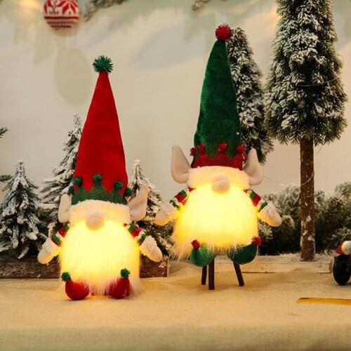 60%HOTCreative LED Doll Decor Bright Flannel Cute Dwarf Shape Doll Model for Home