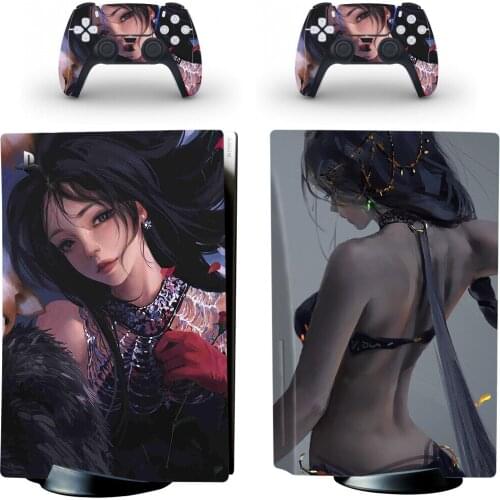Beauty PS5 Standard Disc Edition Skin Sticker Decal Cover for PlayStation 5 Console & Controller PS5 Skin Sticker Vinyl