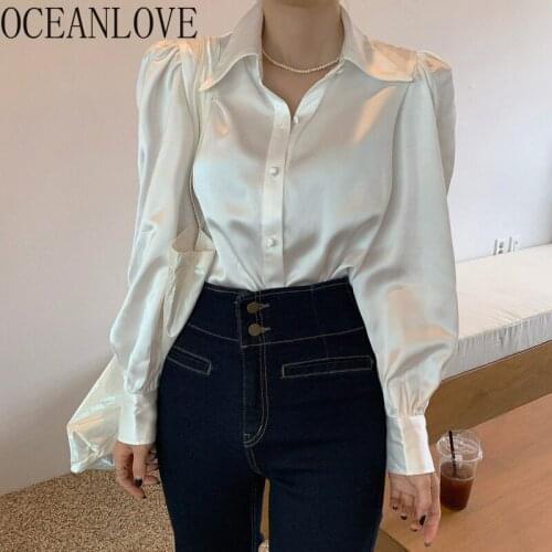 Oceanlove Satin Blouses