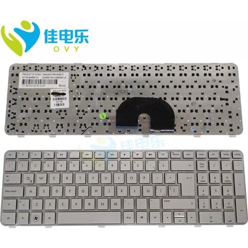 OVY LA 644356 161 Replacement Keyboards for HP pavilion DV6 6000 DV6-6100 DV6-6090 Latin Spanish silver keyboard 644363-161 new