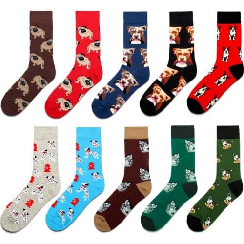 Peonfly Pair 1 Funny for Men Business Causal Dress Combed Cotton Totem Harajuku Knitting Mens Colorful Crew Socks Factory