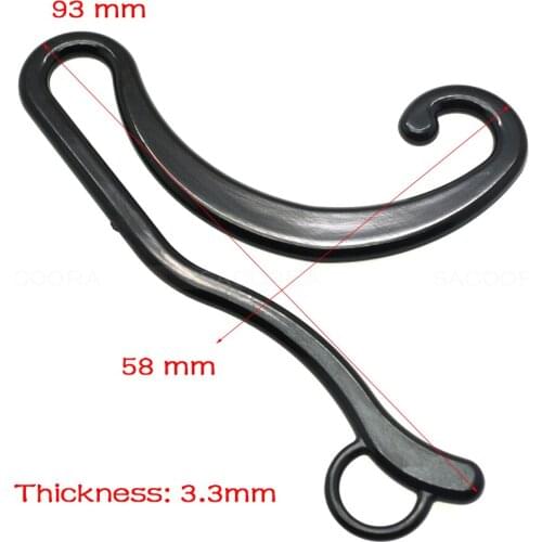 93*64mm Plastic Hanger&Hook For Sock Garment Textile Accessories Closet Organizer Black