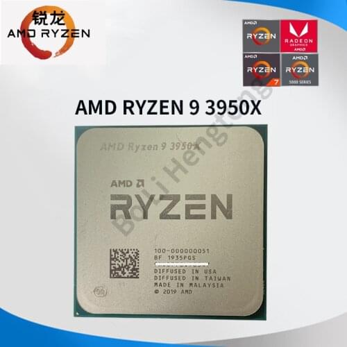 AMD Ryzen 9 3950X R9 3950X 3.5 GHz 16 çekirdekli 32-iplik CPU işlemci 7NM L3 = 64M 100-000000051 soket AM4