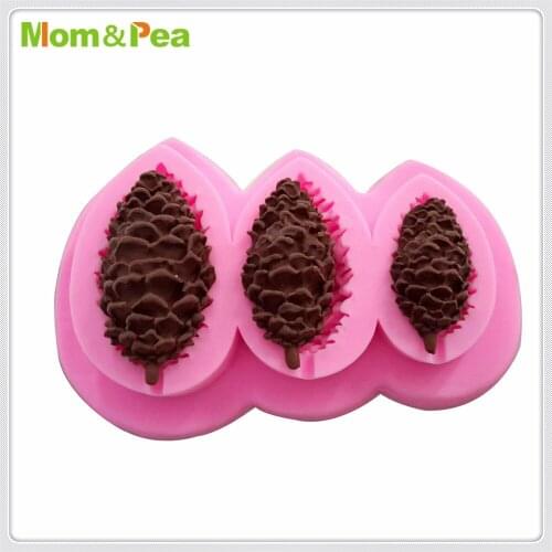 Mom&Pea MPA1817 Pine Cone Shaped Silicone Mold Cake Decoration Fondant Cake 3D Mold Food Grade