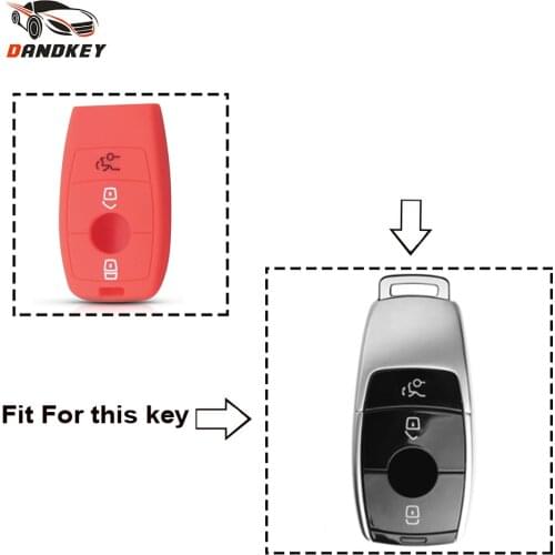 Dandkey Silicone Car Key Cover Case Protector For Mercedes Benz W213 E200 E300 E400 E63 E300L E200 E200L E Class 2018 2017 2016